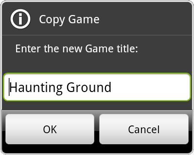 copy Game dialog