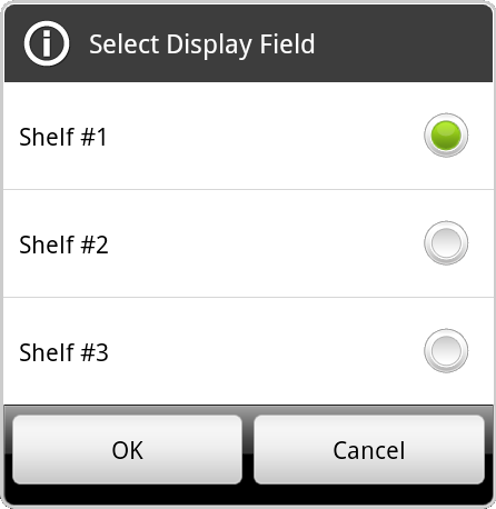 select index dialog