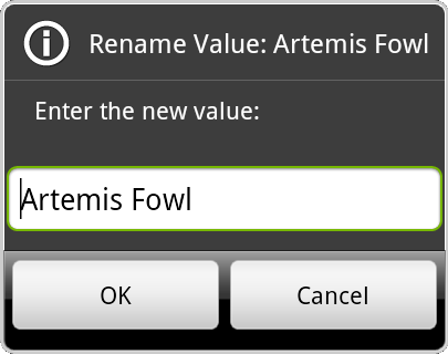 rename value dialog