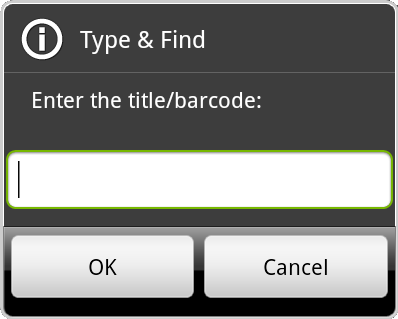 type search dialog