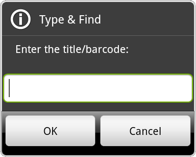 type search dialog