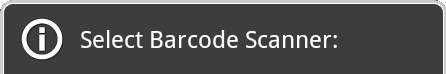 select scanner dialog
