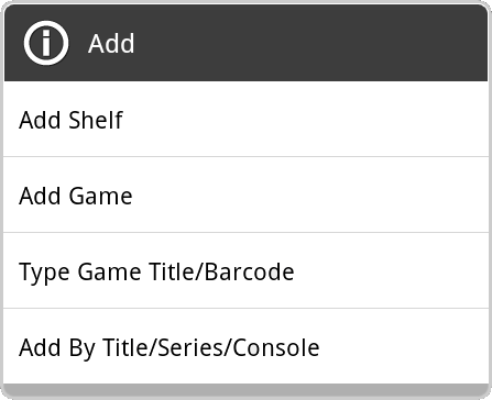 items add new dialog