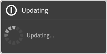 updating dialog