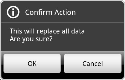 load dialog