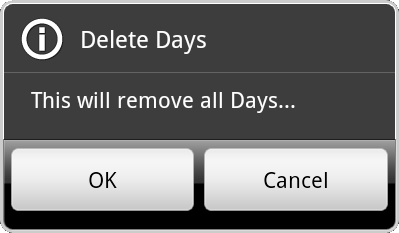 confirm delete days