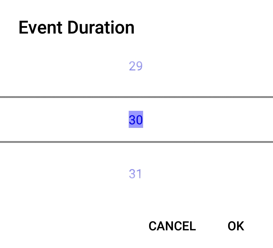 event duration