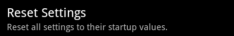 reset settings